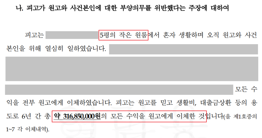 [재산분할] 6,000만원 이혼 재산분할 방어