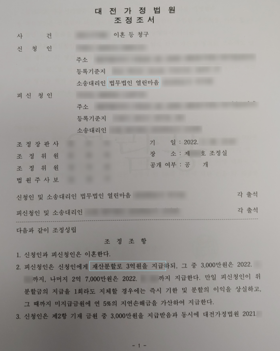 [조정이혼] 조정이혼 실제 사례 5가지