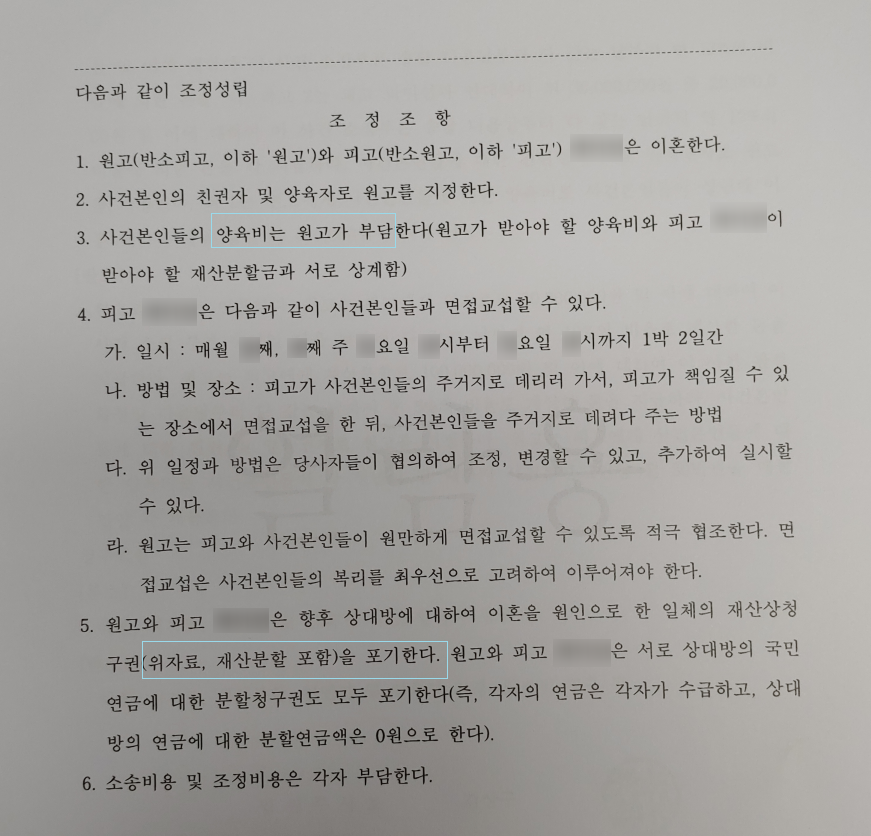 [조정이혼] 조정이혼 실제 사례 5가지